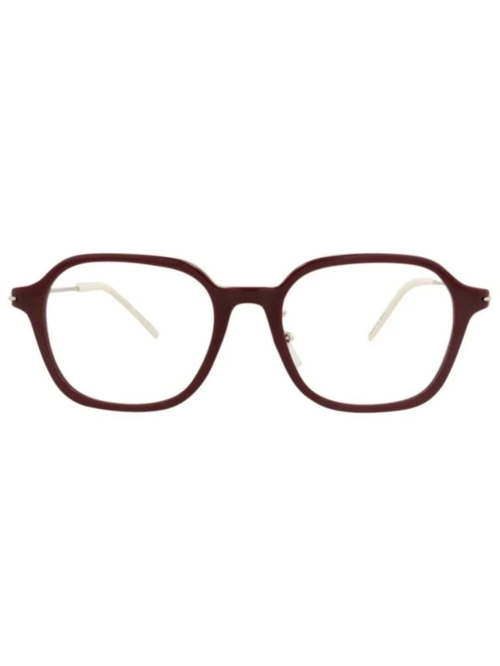 New Gucci Womens Square/Rectangle Burgundy Gold Transparent Fashion Designer Eye